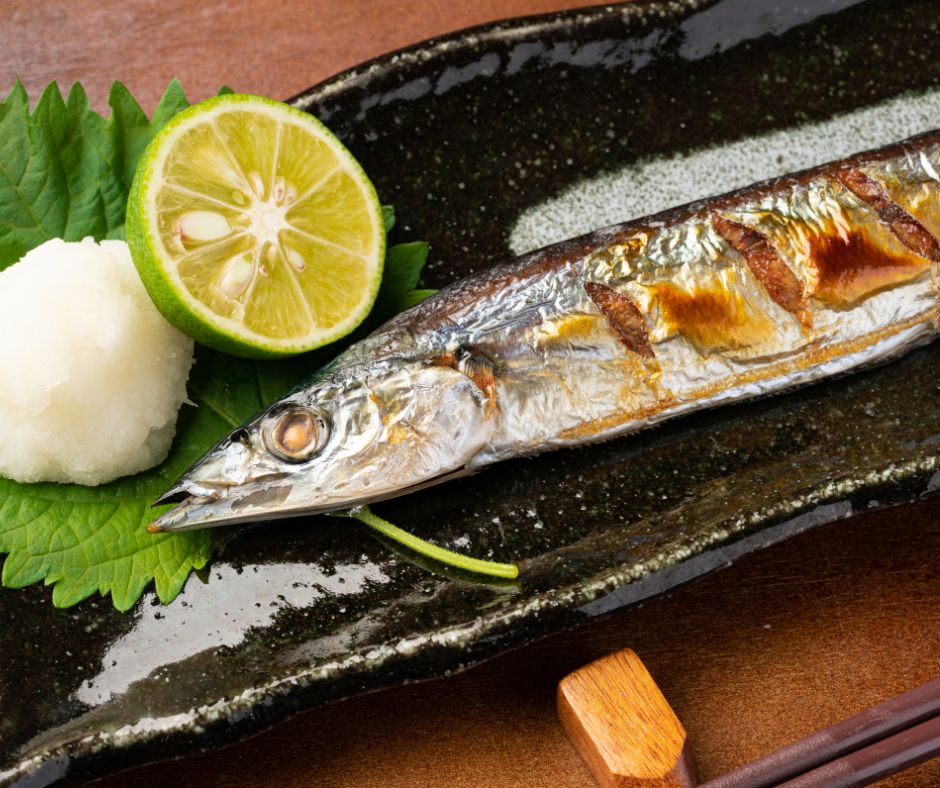 Temple courtyard with vivid red maple leaves