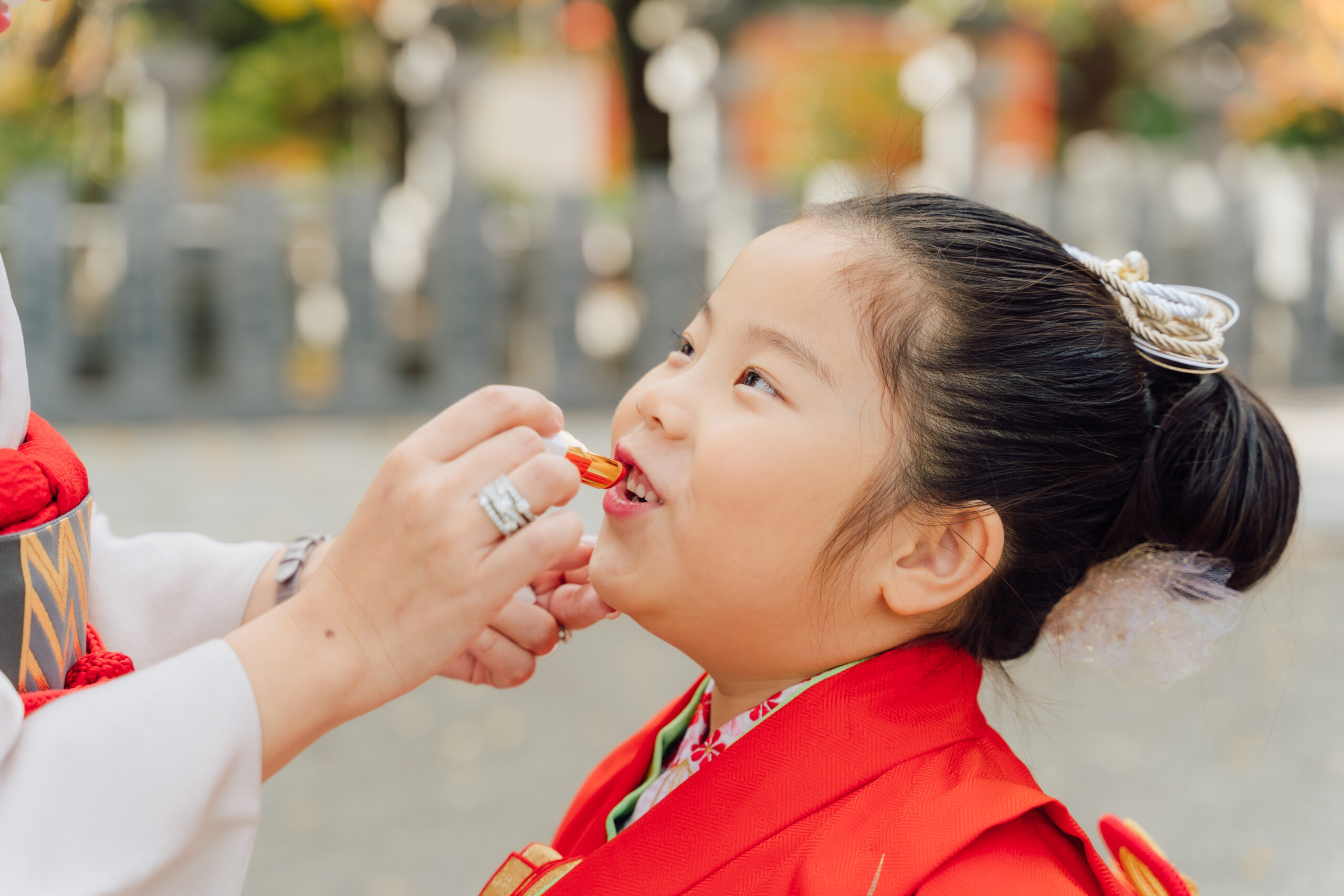 Couple silhouette in lantern street