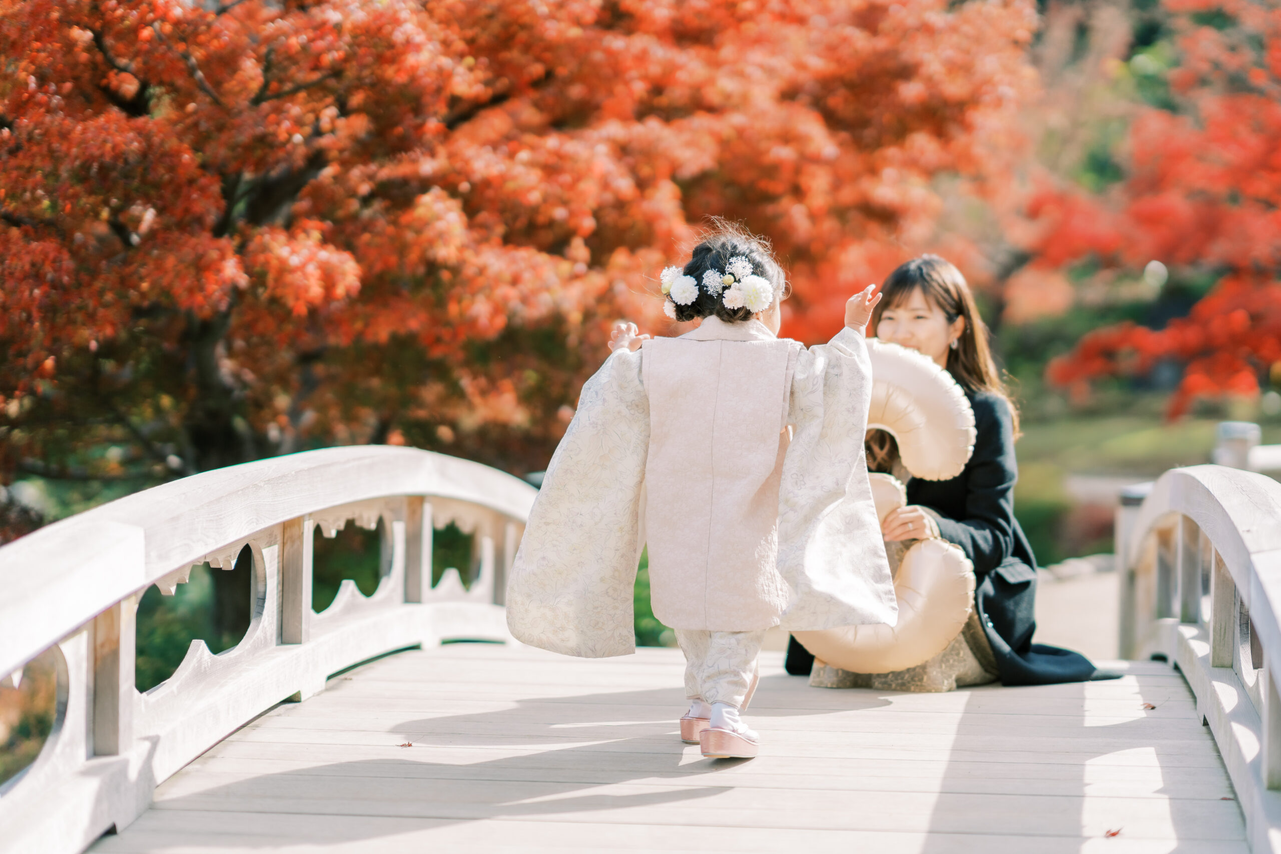Leaf play — joyful close-up with child