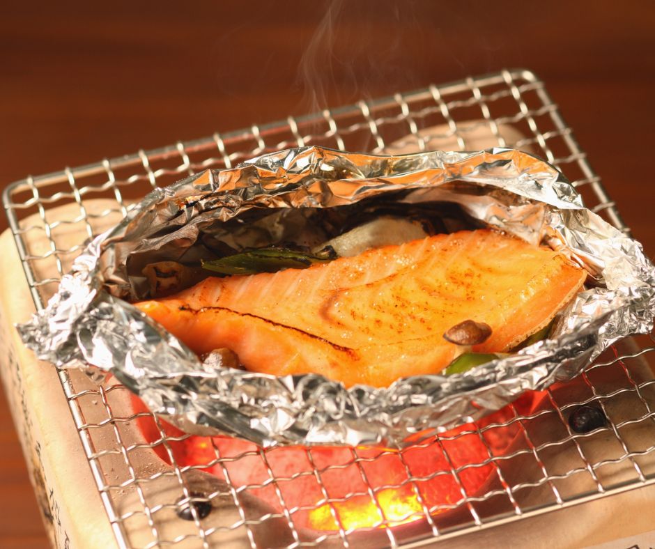 Tea and wagashi pairing with fall scenery