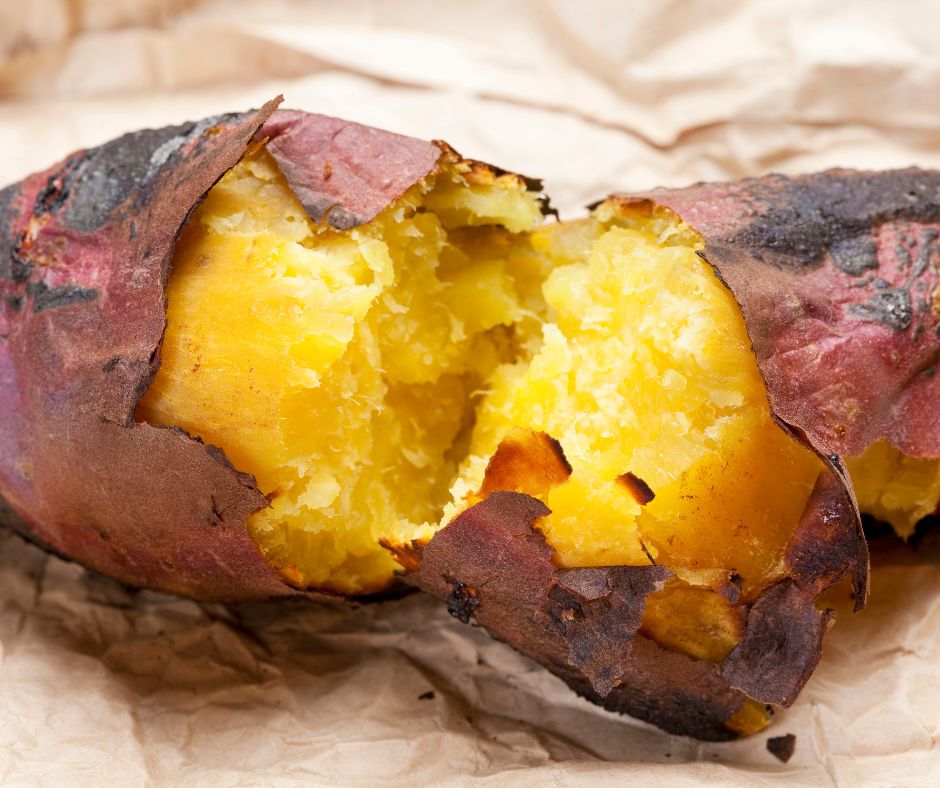 Traditional shopping street under autumn sky