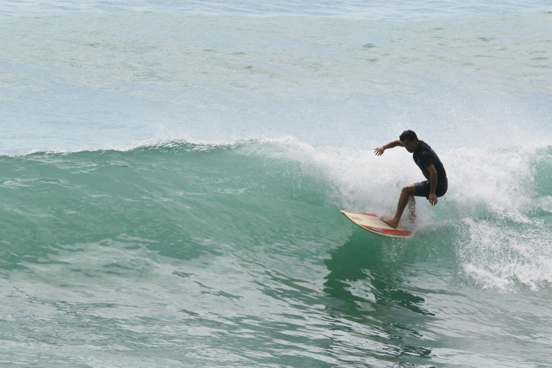 Surf lineup close-up in Kansai