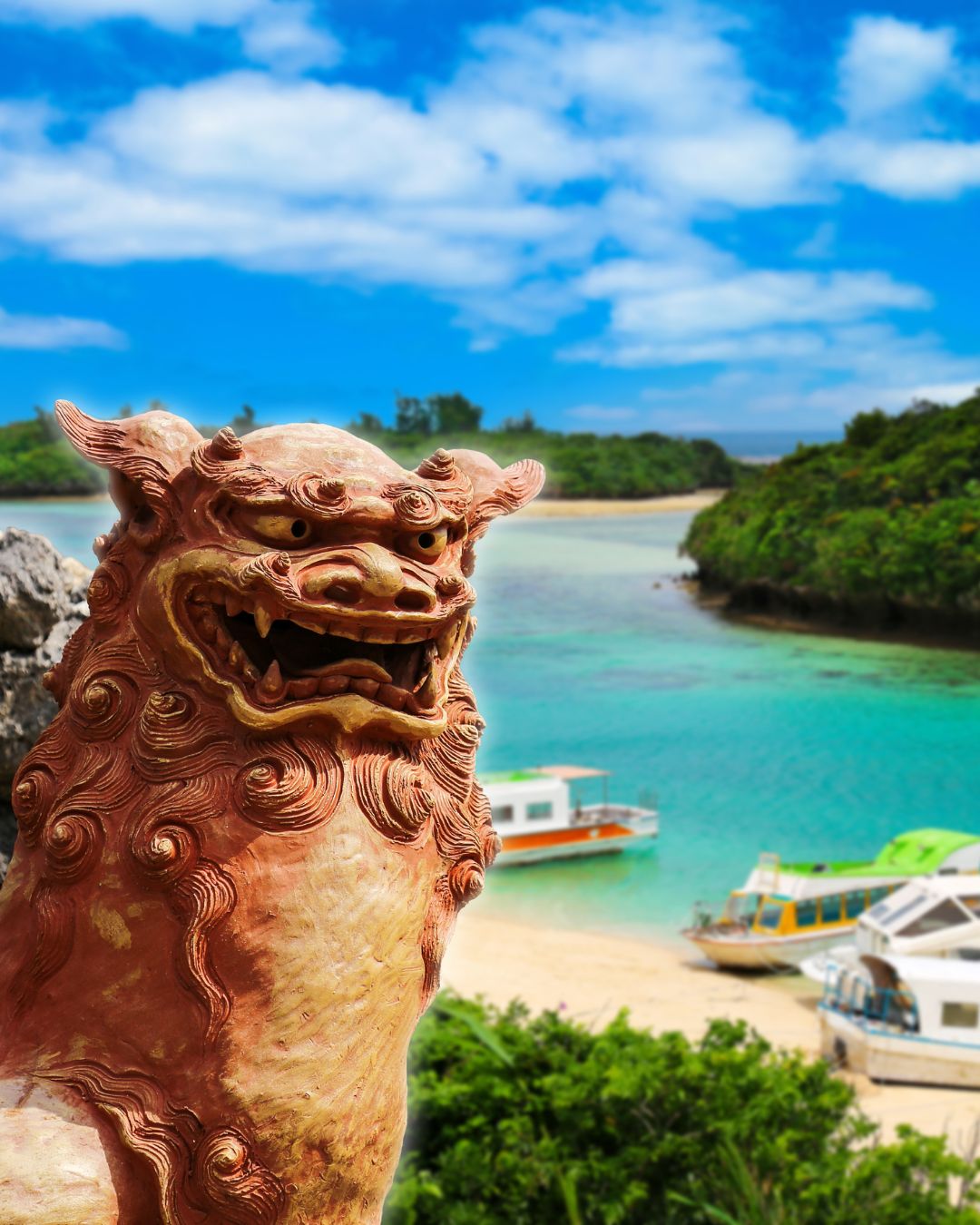 Okinawa coast and bridge