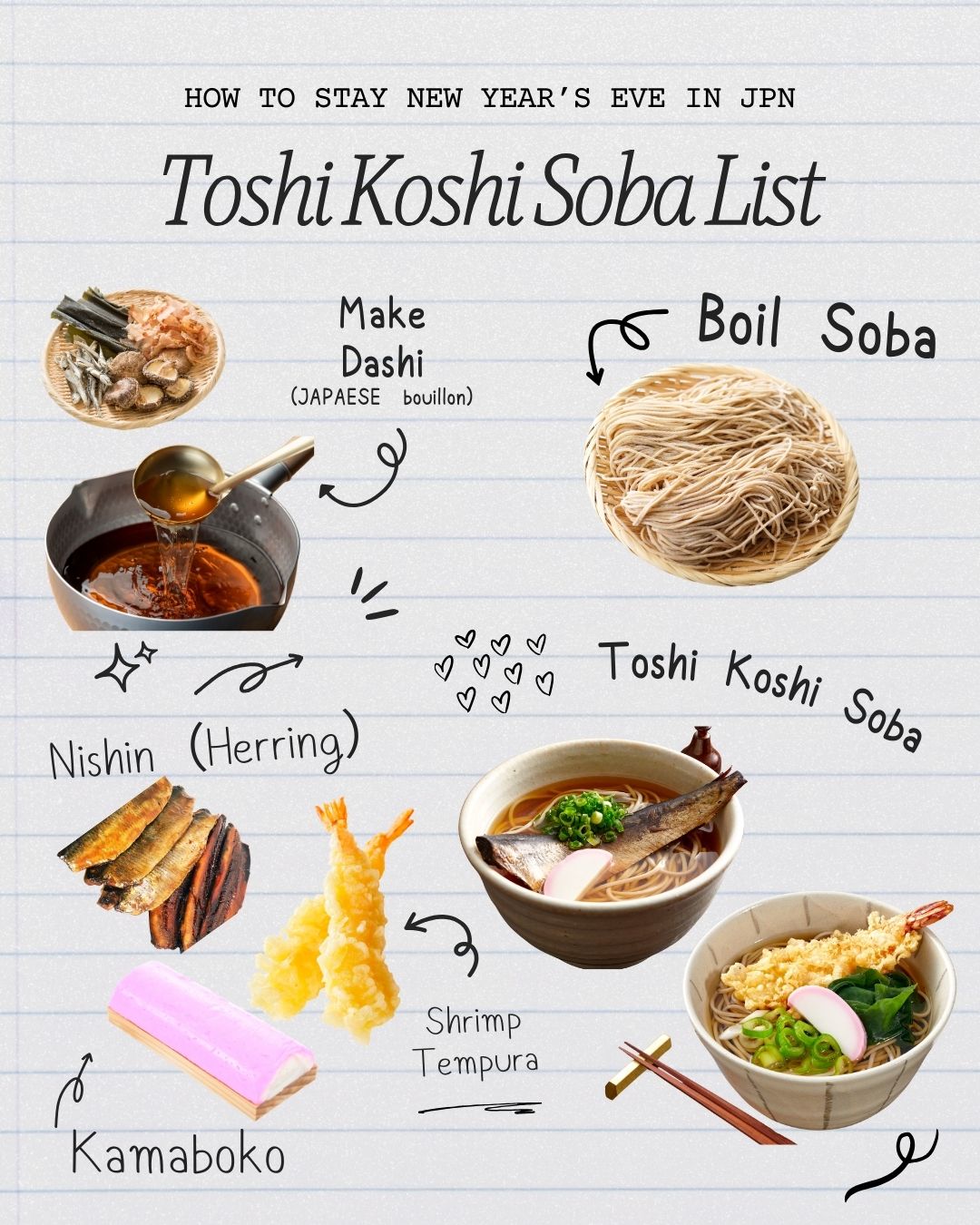 Toshikoshi soba on New Year's Eve