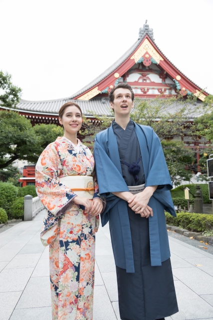 Local guide at a temple with guests